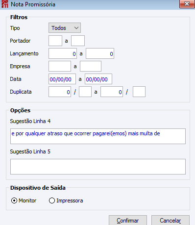 Notas Promissórias