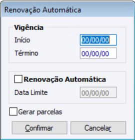 Renovação Automático