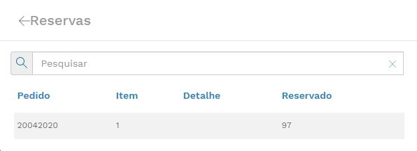Menu ME Posição de Estoque por Endereço Reservas