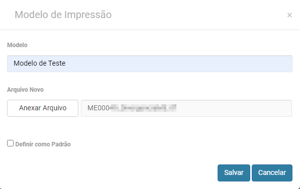 Modelo Impressão