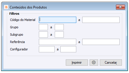 Conteúdo dos Produtos