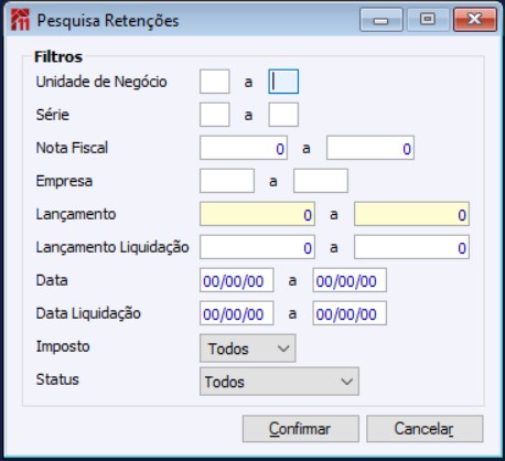 Pesquisa Retenção