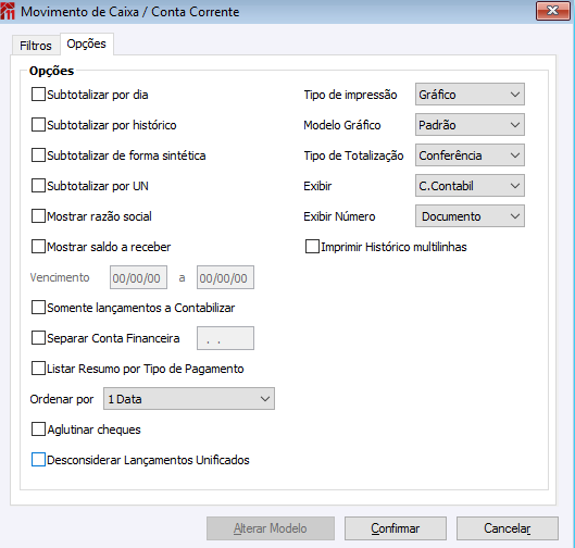 Movimento de Caixa