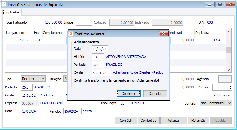 Arquivo:Faturamento de pedidos pagos antecipadamente através de adiantamento (Pedido adiantado) 0008.png