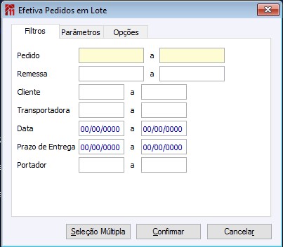 Efetivar Pedido