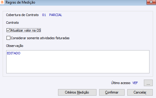 Regras de Medição