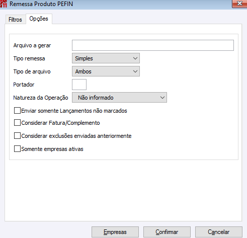 Remessa Pefin