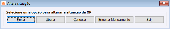 Altera a Situação