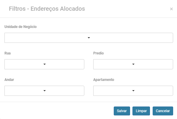 Endereços Alocados