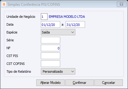 Simples Conferência PIS/COFINS