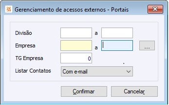 Gerenciamento de acessos