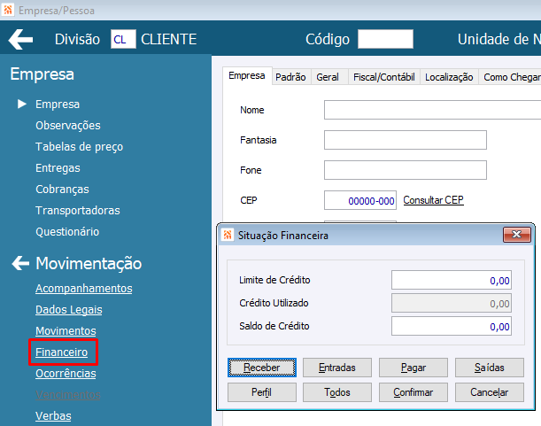 Situação Financeira