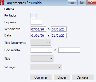 Lancamentos Resumidos