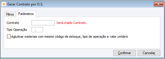 Gerar Contrato por OS