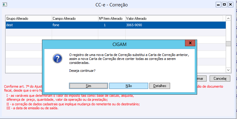 Arquivo:Segunda Carte de Correção CTe 2.png