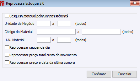 Reprocessa Estoque 3.0