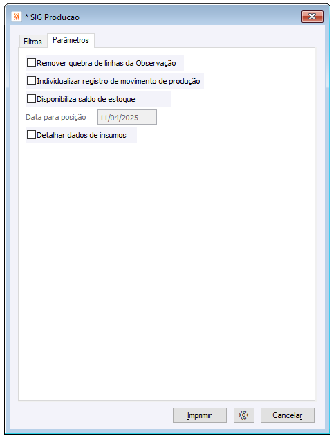 * SIG Produção