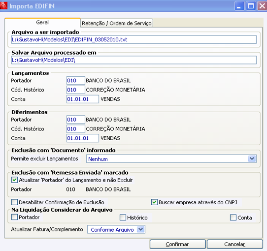 Importa EDIFIN