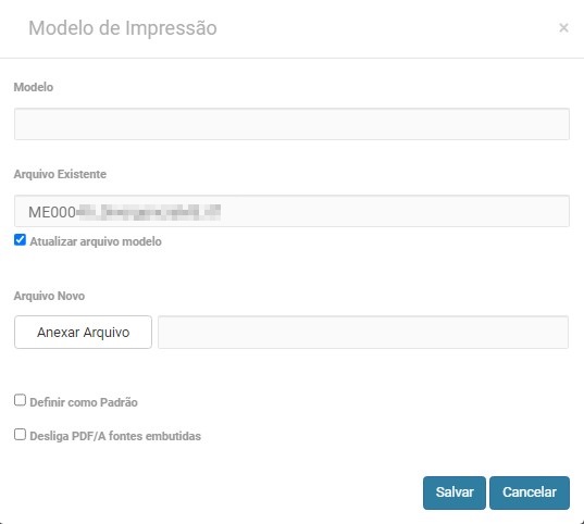 Modelo Impressão