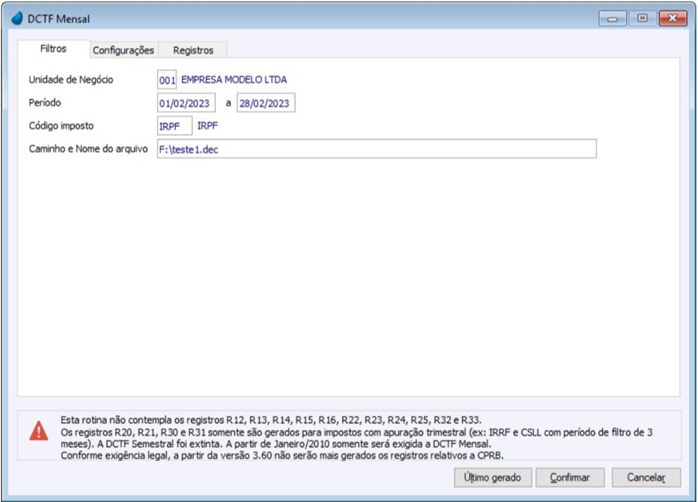 DCTF Mensal