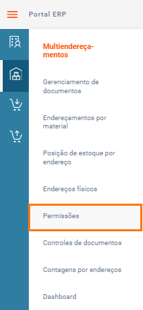 Menu ME Permissões