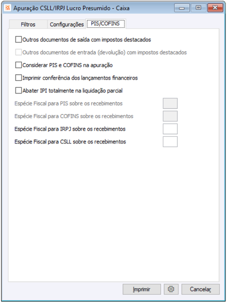 Apuração CSLL/IRPJ Lucro Presumido