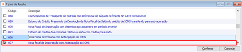 Apuração ICMS