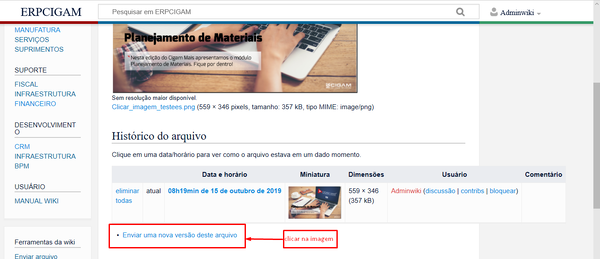 clicar na imagem para atualizá-la