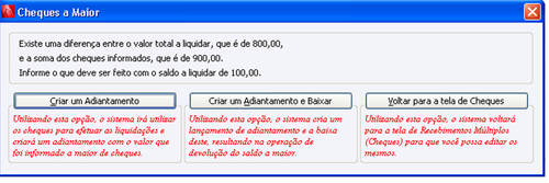 Cheques a Maior