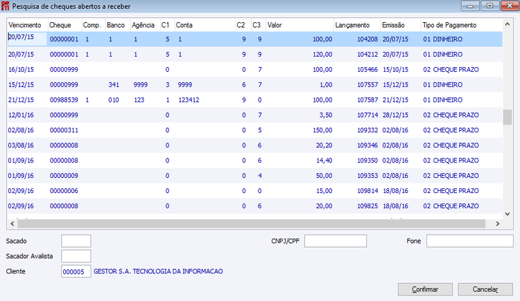 Cheques a Receber