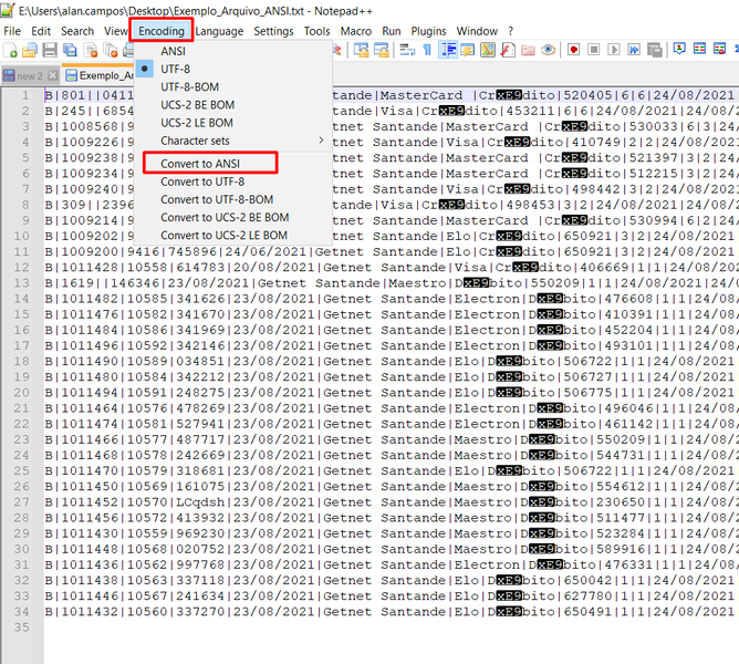 Arquivo:Convert to ANSI.png