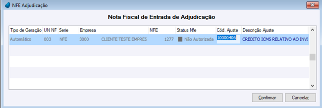 Apuração Adjudicação
