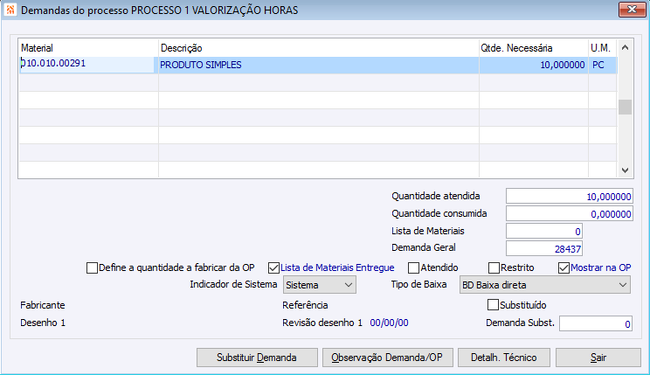 Demandas do processo APLICAR