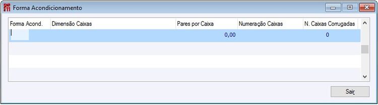 Formas de Acondicionamento Embarque Simplificado