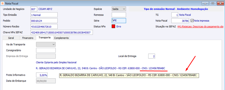 Endereço de Entrega 9