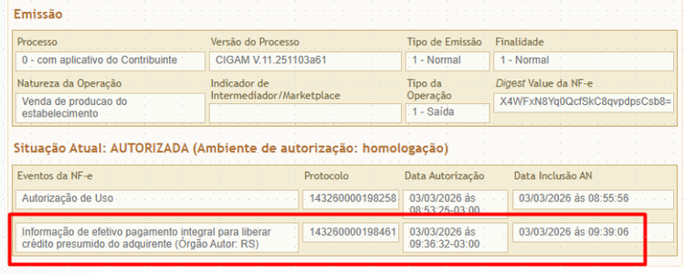 Eventos Apuração IBS e CBS 7