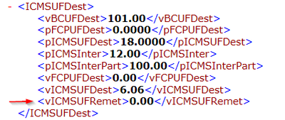 Bloco DIFAL itens XML