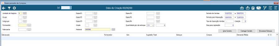 Gerenciamento de Compras