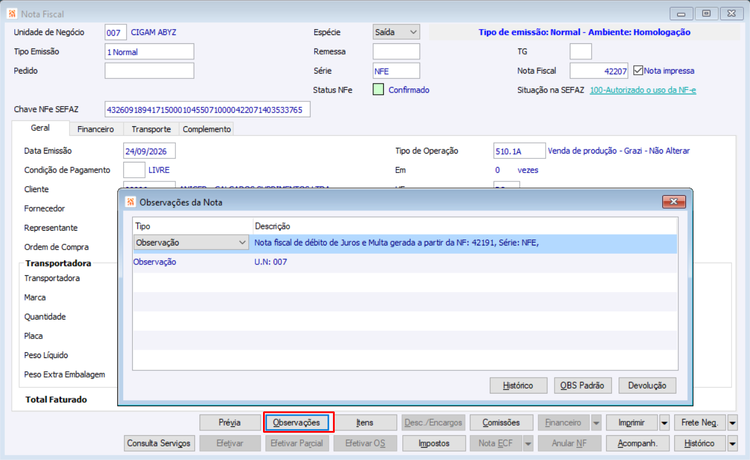 Gerenciador Notas de Débito 9