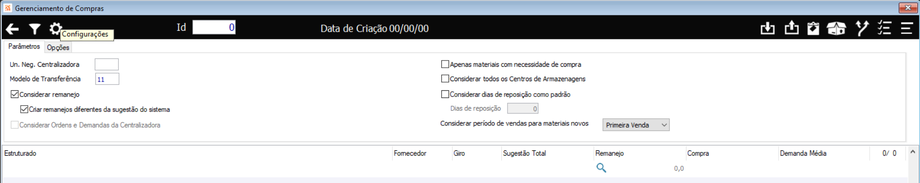Configurações