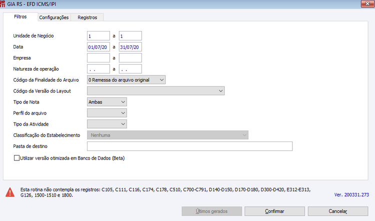 Gia RS EFD - ICMS/IPI