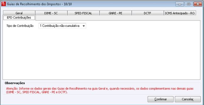 Guias de Recolhimento dos Impostos - 10 10