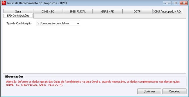 Guias de Recolhimento dos Impostos - 10 10