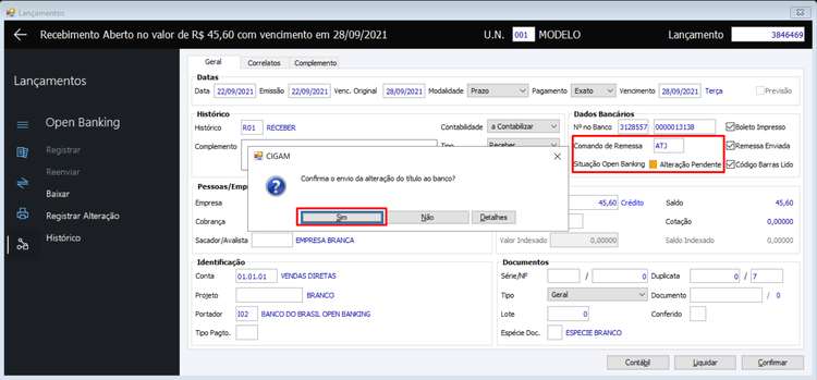 Lancto_Registrado_Alteração_Juros_Dia