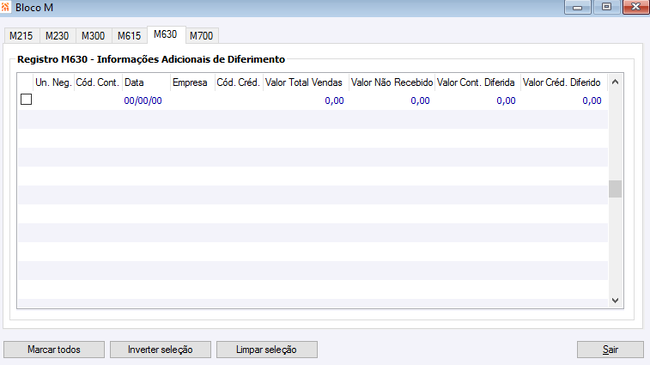 Registro M630