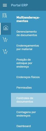 Menu ME Controle de Documentos
