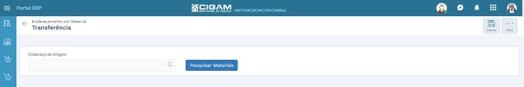 Menu ME Nova Transferência