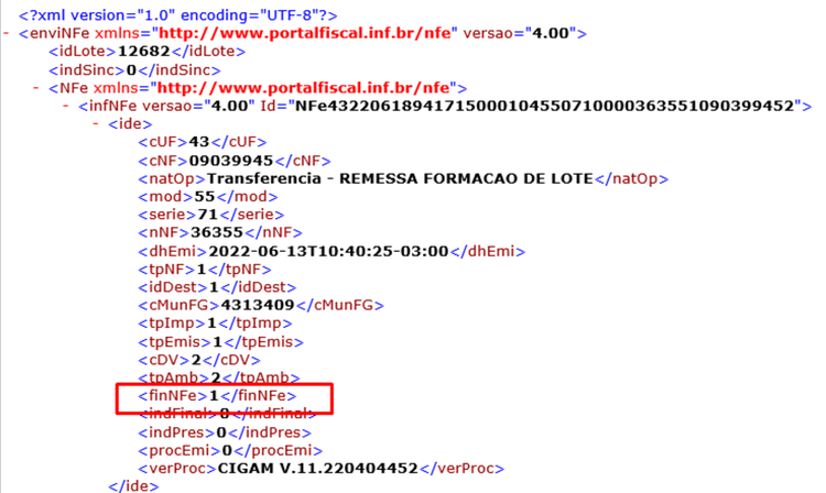 NFe 4.0 57