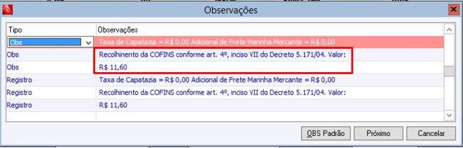 Notas Fiscais de Importação
