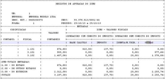 Notas Fiscais de Importação
